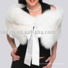 Señoras de la moda Wedding White Fox Fur Cape